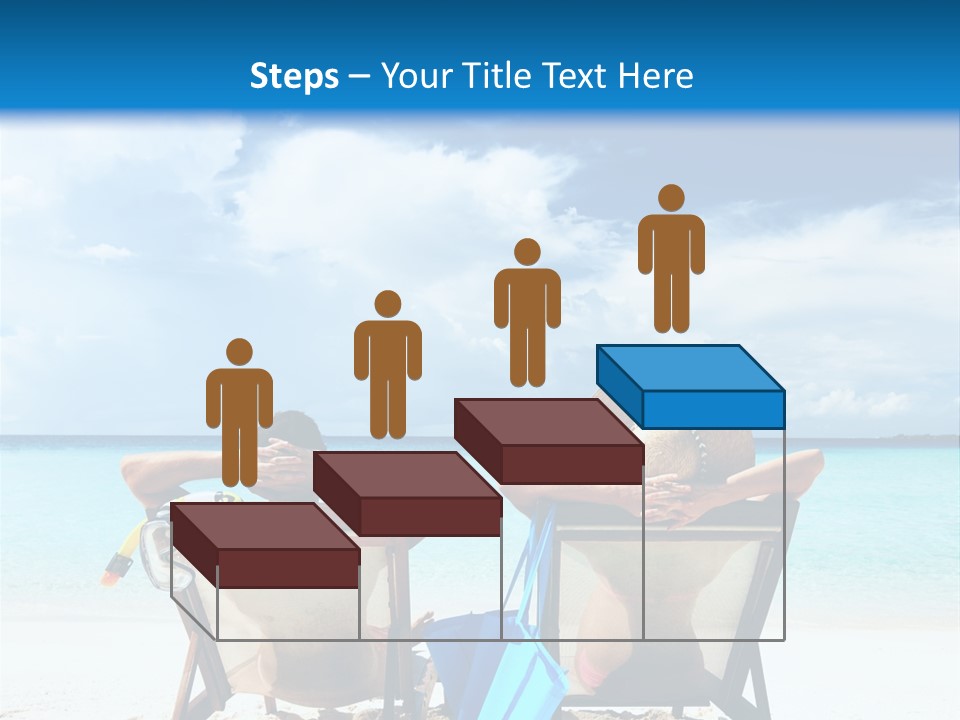 Two People Sitting In Chairs On A Beach PowerPoint Template