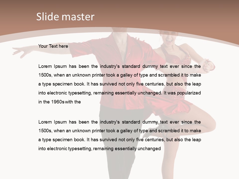 A Man And A Woman Dancing In A Dance Pose PowerPoint Template