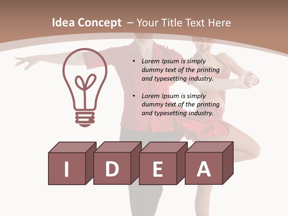 A Man And A Woman Dancing In A Dance Pose PowerPoint Template