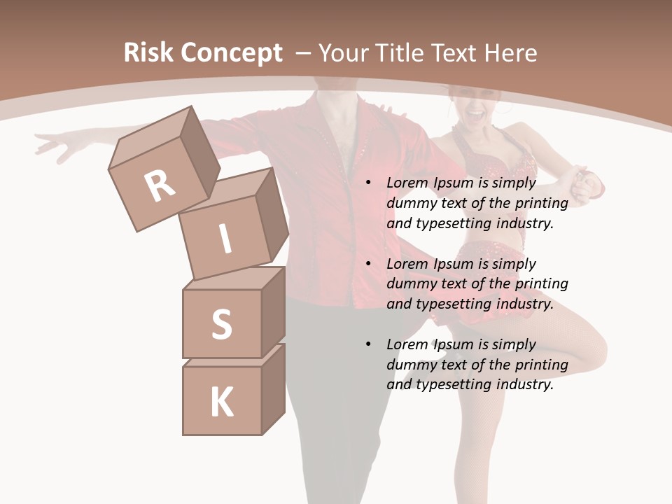 A Man And A Woman Dancing In A Dance Pose PowerPoint Template