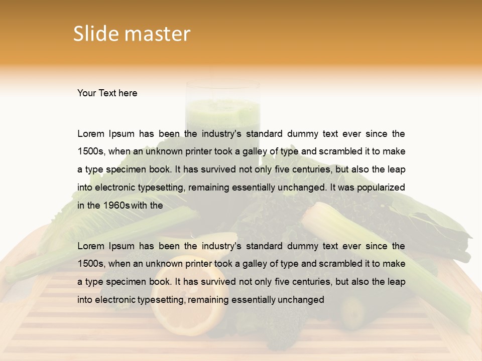 A Wooden Cutting Board Topped With Lots Of Green Vegetables PowerPoint Template