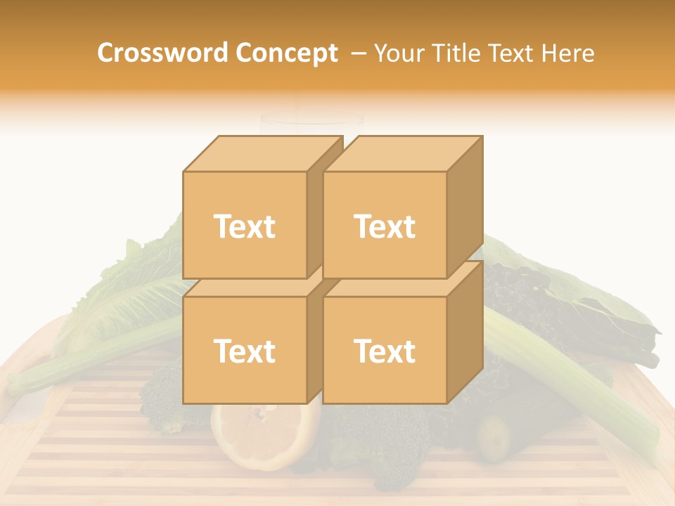 A Wooden Cutting Board Topped With Lots Of Green Vegetables PowerPoint Template