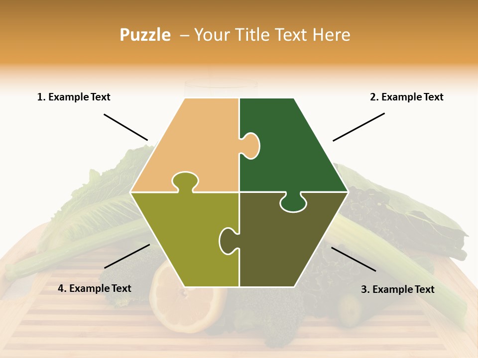 A Wooden Cutting Board Topped With Lots Of Green Vegetables PowerPoint Template