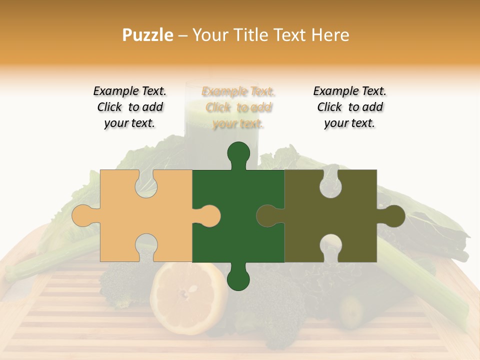 A Wooden Cutting Board Topped With Lots Of Green Vegetables PowerPoint Template