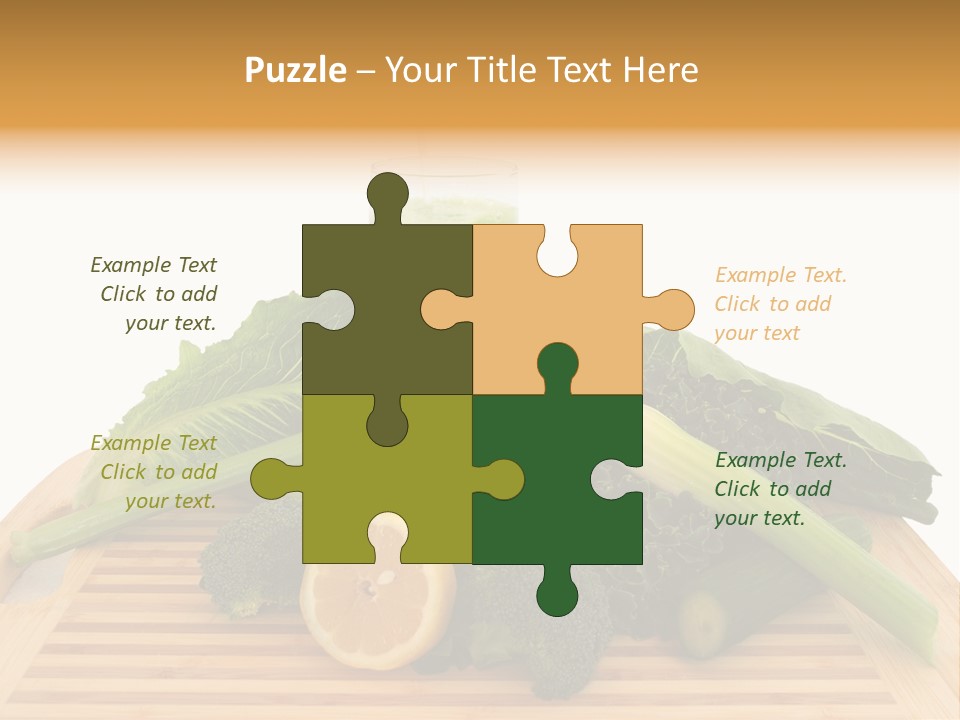 A Wooden Cutting Board Topped With Lots Of Green Vegetables PowerPoint Template