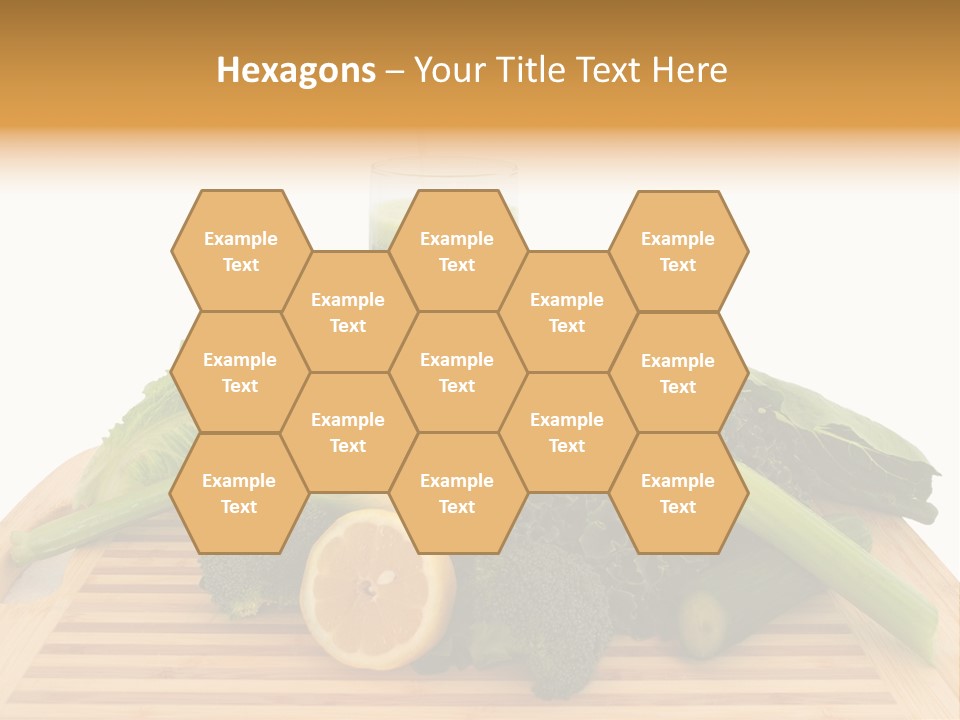 A Wooden Cutting Board Topped With Lots Of Green Vegetables PowerPoint Template