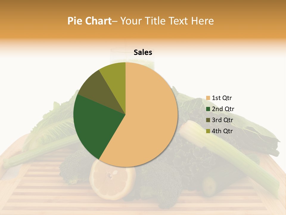A Wooden Cutting Board Topped With Lots Of Green Vegetables PowerPoint Template