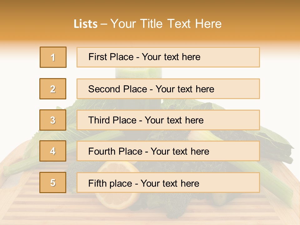 A Wooden Cutting Board Topped With Lots Of Green Vegetables PowerPoint Template