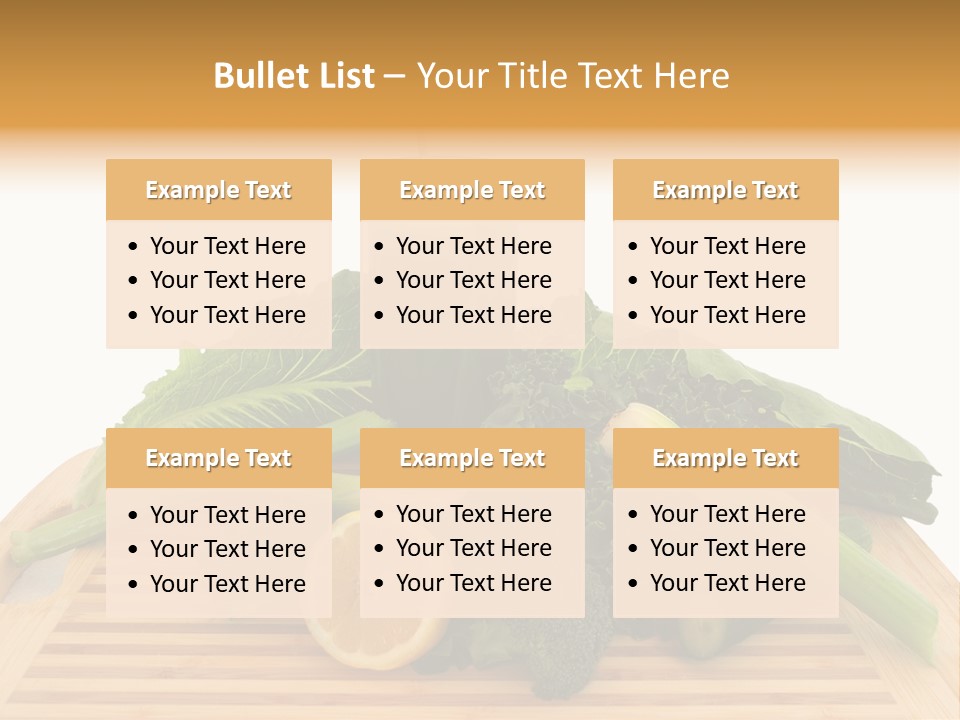 A Wooden Cutting Board Topped With Lots Of Green Vegetables PowerPoint Template