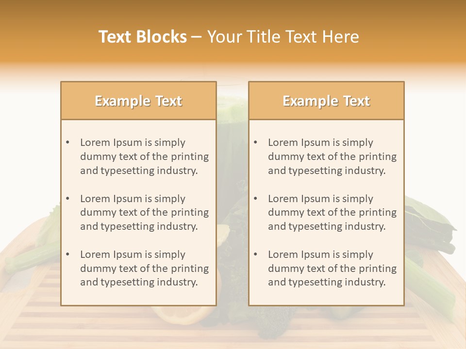 A Wooden Cutting Board Topped With Lots Of Green Vegetables PowerPoint Template