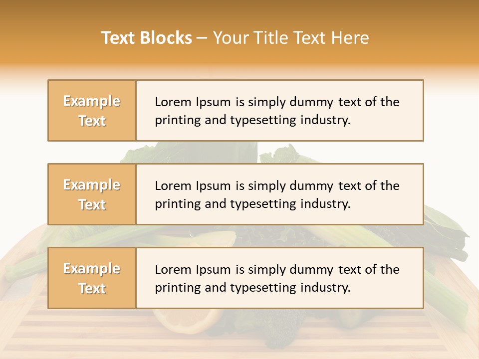 A Wooden Cutting Board Topped With Lots Of Green Vegetables PowerPoint Template