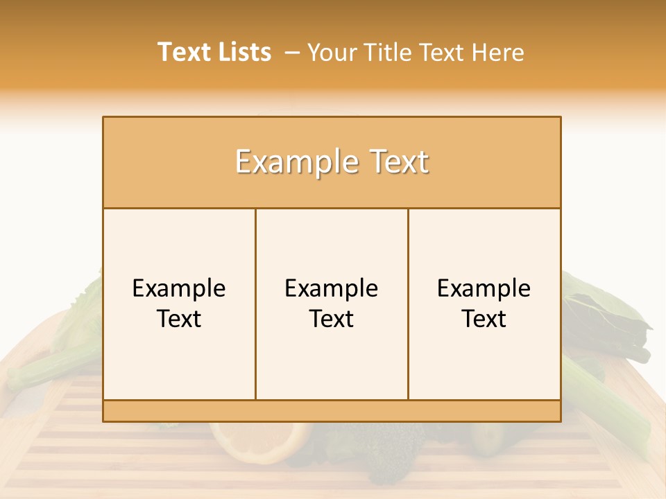 A Wooden Cutting Board Topped With Lots Of Green Vegetables PowerPoint Template