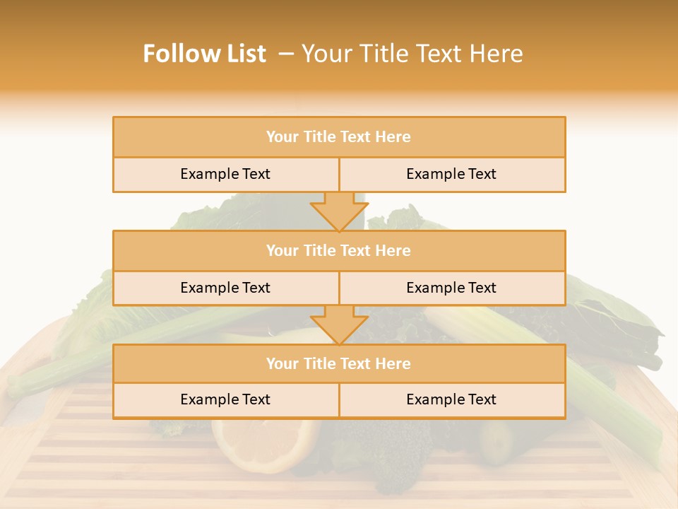 A Wooden Cutting Board Topped With Lots Of Green Vegetables PowerPoint Template