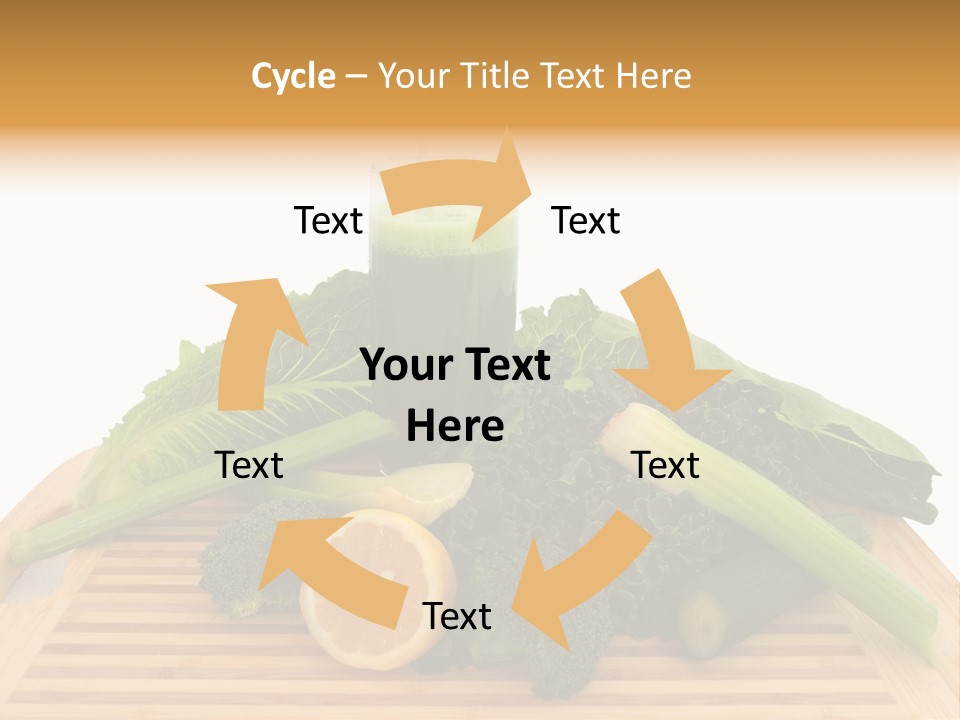 A Wooden Cutting Board Topped With Lots Of Green Vegetables PowerPoint Template