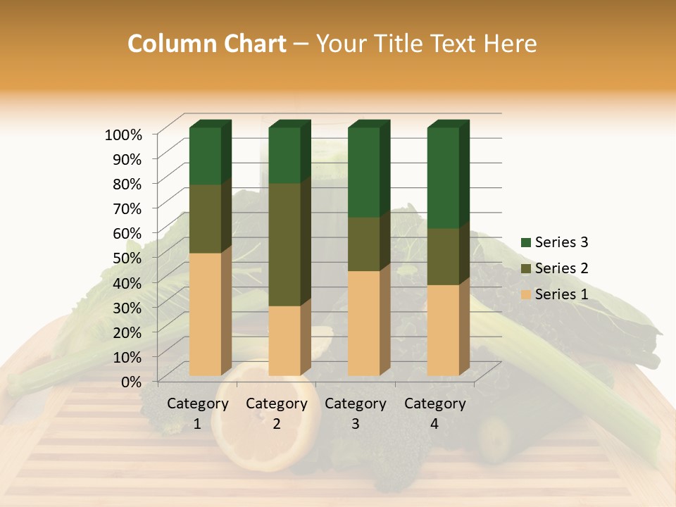 A Wooden Cutting Board Topped With Lots Of Green Vegetables PowerPoint Template