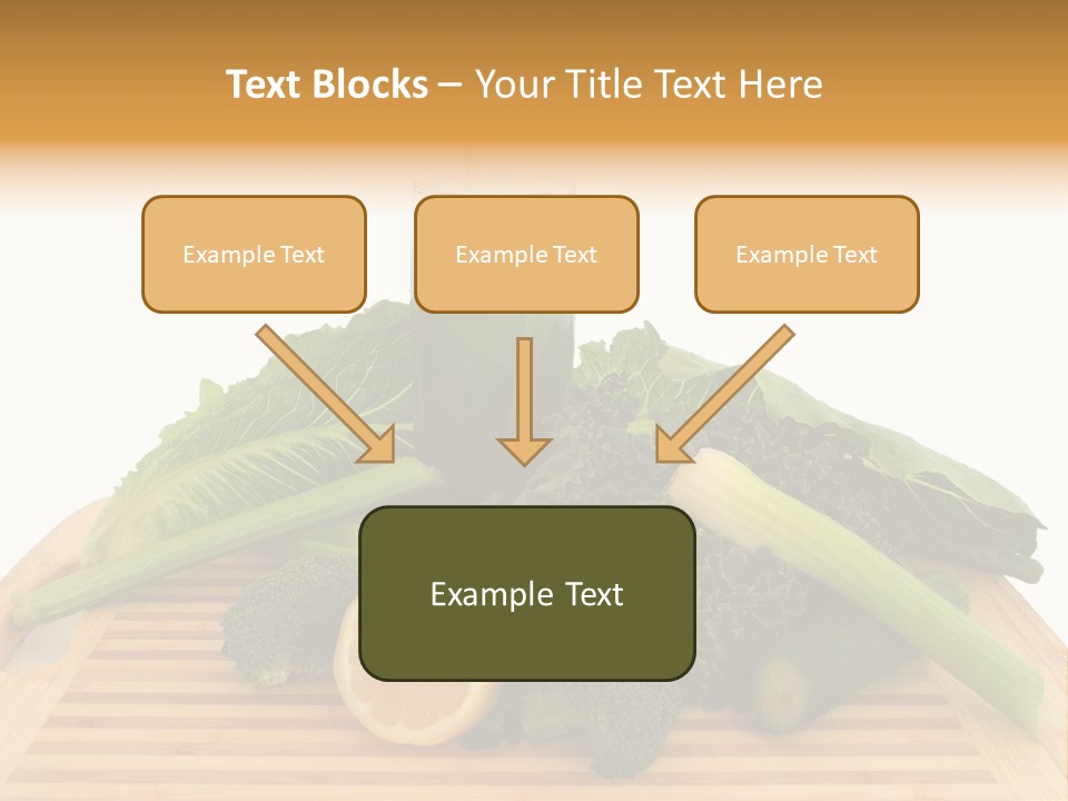 A Wooden Cutting Board Topped With Lots Of Green Vegetables PowerPoint Template