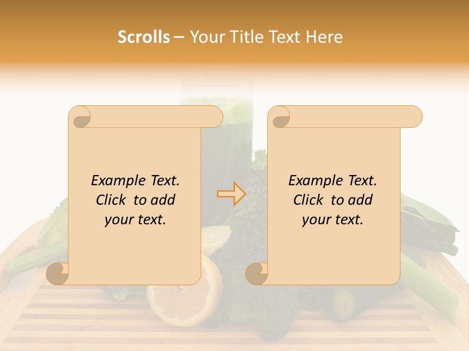 A Wooden Cutting Board Topped With Lots Of Green Vegetables PowerPoint Template