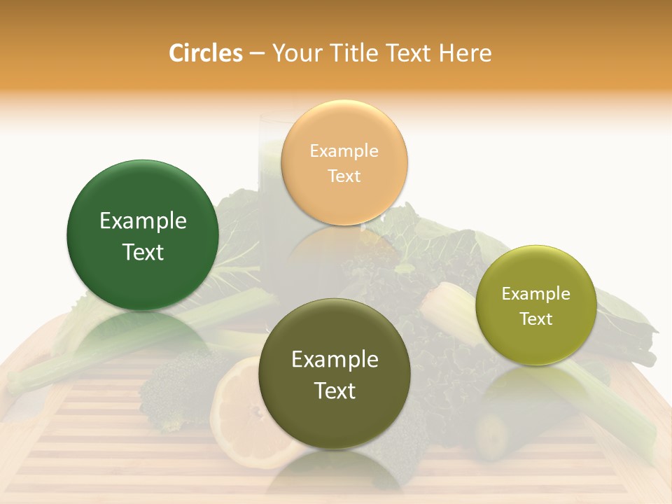 A Wooden Cutting Board Topped With Lots Of Green Vegetables PowerPoint Template