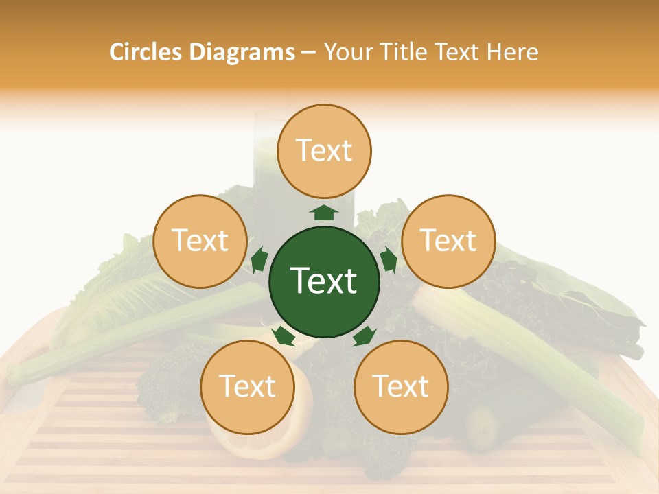 A Wooden Cutting Board Topped With Lots Of Green Vegetables PowerPoint Template