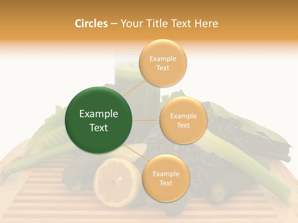 A Wooden Cutting Board Topped With Lots Of Green Vegetables PowerPoint Template