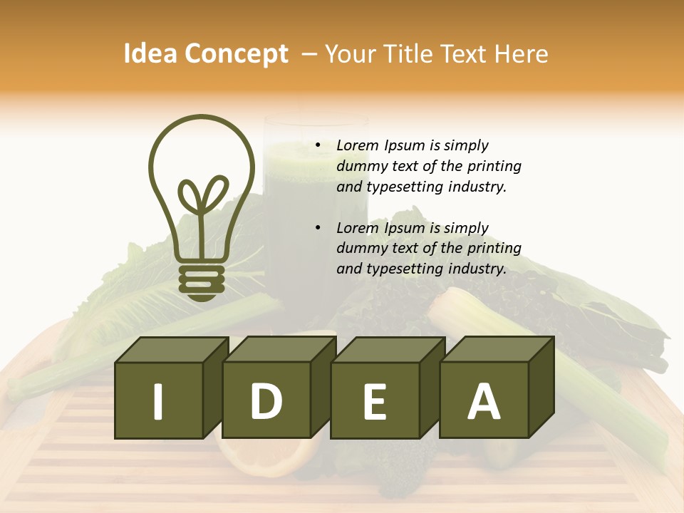 A Wooden Cutting Board Topped With Lots Of Green Vegetables PowerPoint Template