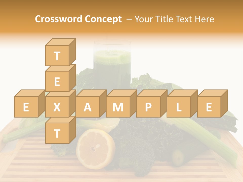 A Wooden Cutting Board Topped With Lots Of Green Vegetables PowerPoint Template