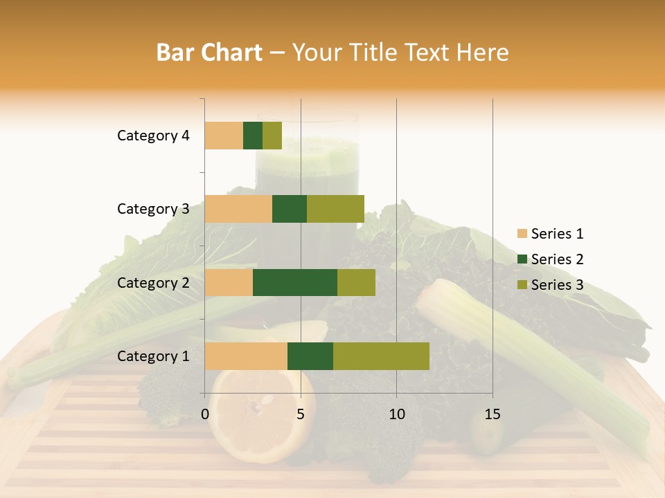 A Wooden Cutting Board Topped With Lots Of Green Vegetables PowerPoint Template