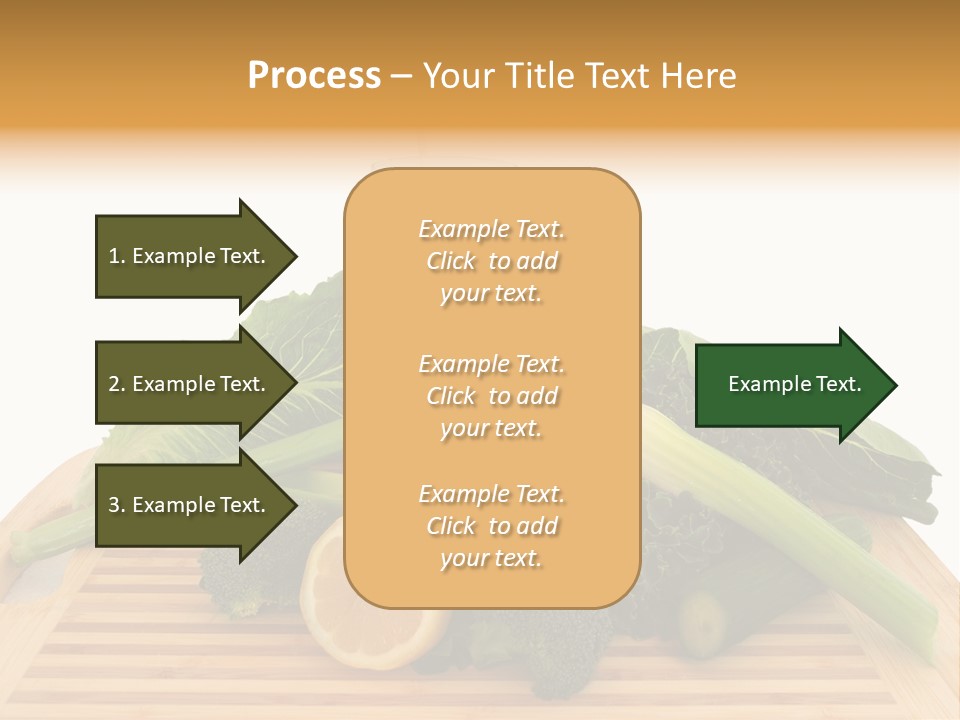 A Wooden Cutting Board Topped With Lots Of Green Vegetables PowerPoint Template