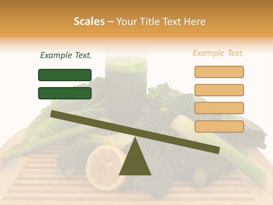 A Wooden Cutting Board Topped With Lots Of Green Vegetables PowerPoint Template