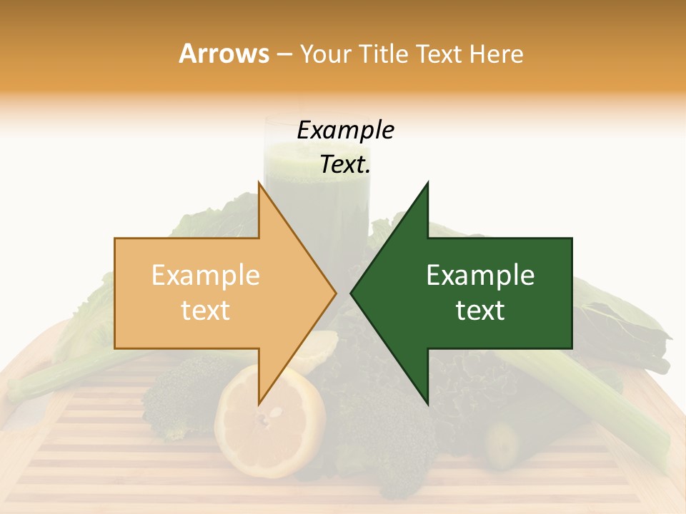 A Wooden Cutting Board Topped With Lots Of Green Vegetables PowerPoint Template