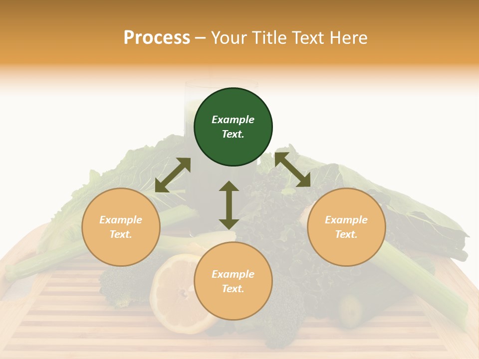 A Wooden Cutting Board Topped With Lots Of Green Vegetables PowerPoint Template