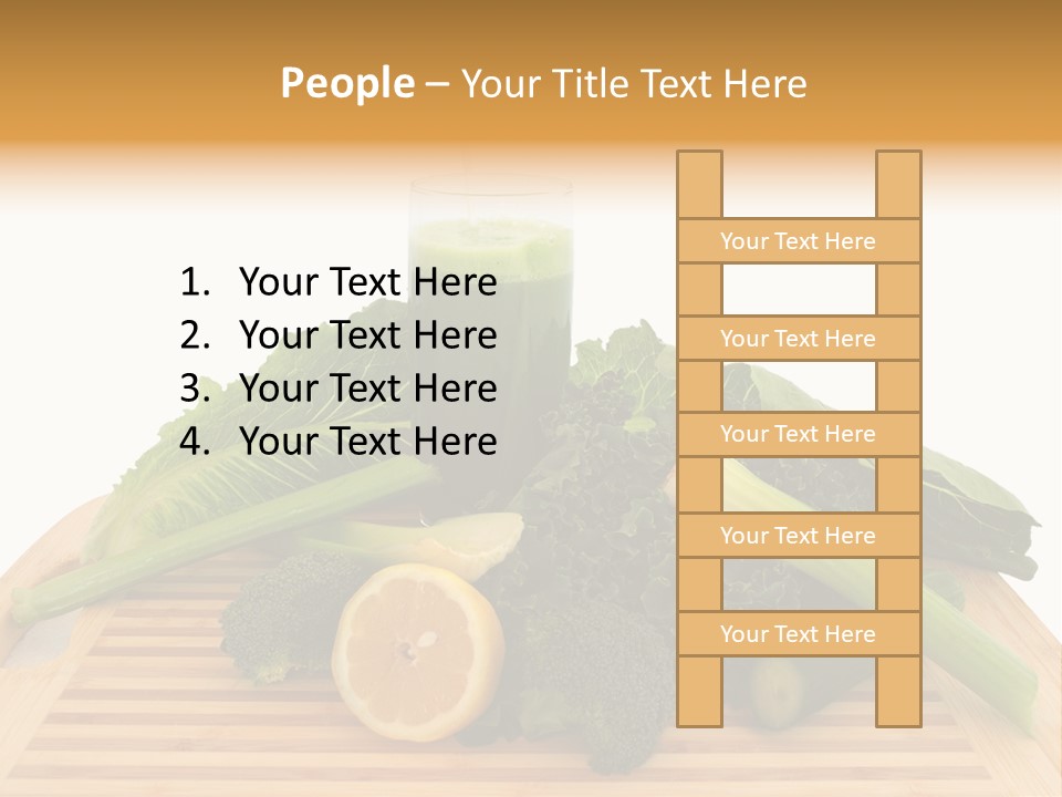 A Wooden Cutting Board Topped With Lots Of Green Vegetables PowerPoint Template