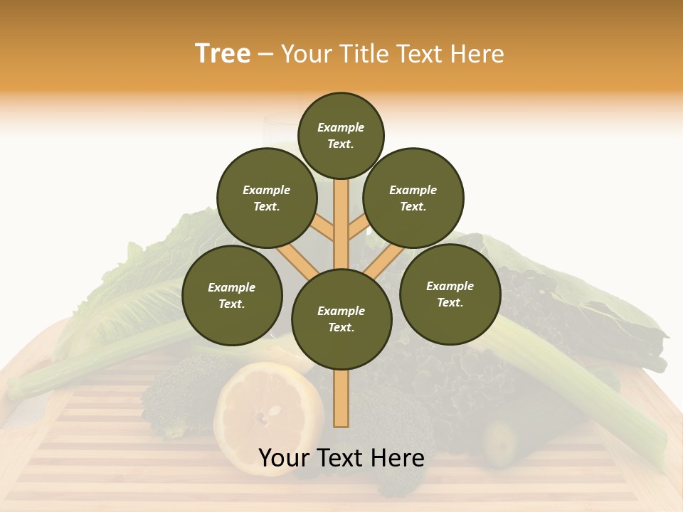 A Wooden Cutting Board Topped With Lots Of Green Vegetables PowerPoint Template