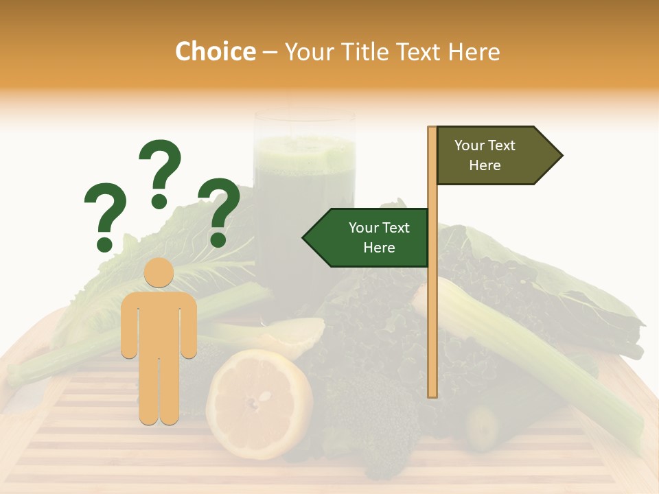 A Wooden Cutting Board Topped With Lots Of Green Vegetables PowerPoint Template