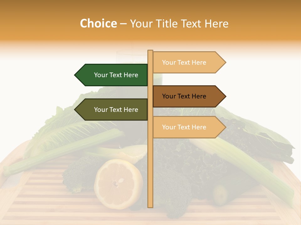 A Wooden Cutting Board Topped With Lots Of Green Vegetables PowerPoint Template
