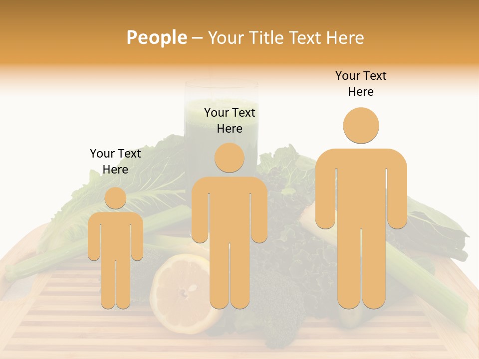 A Wooden Cutting Board Topped With Lots Of Green Vegetables PowerPoint Template