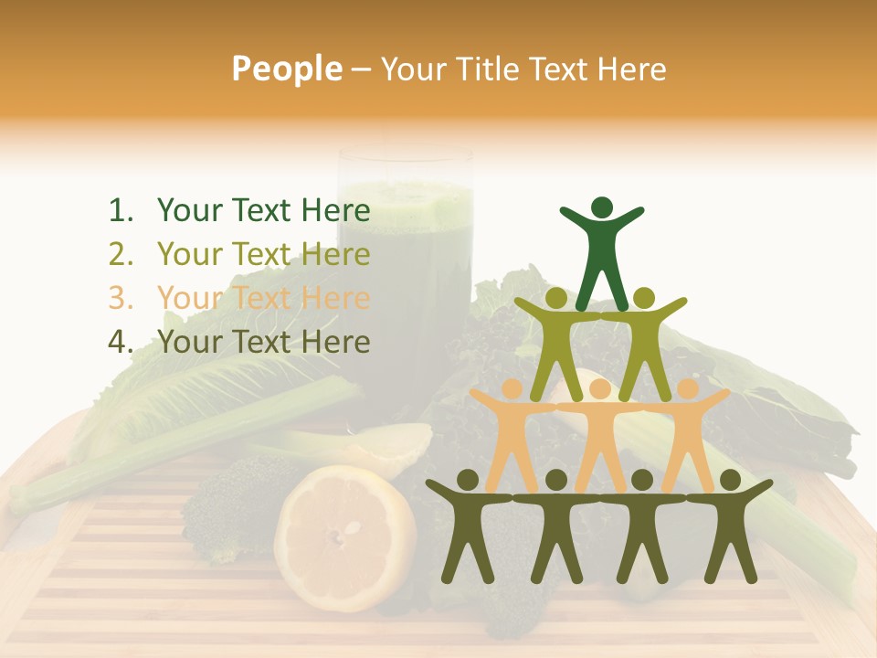 A Wooden Cutting Board Topped With Lots Of Green Vegetables PowerPoint Template