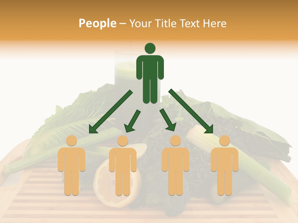 A Wooden Cutting Board Topped With Lots Of Green Vegetables PowerPoint Template