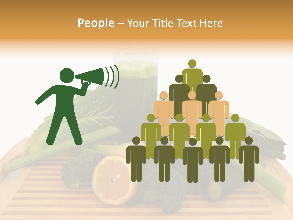 A Wooden Cutting Board Topped With Lots Of Green Vegetables PowerPoint Template