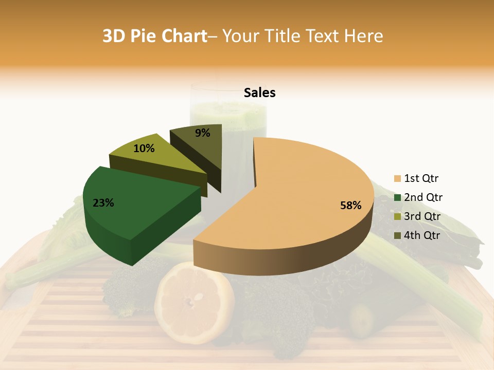 A Wooden Cutting Board Topped With Lots Of Green Vegetables PowerPoint Template