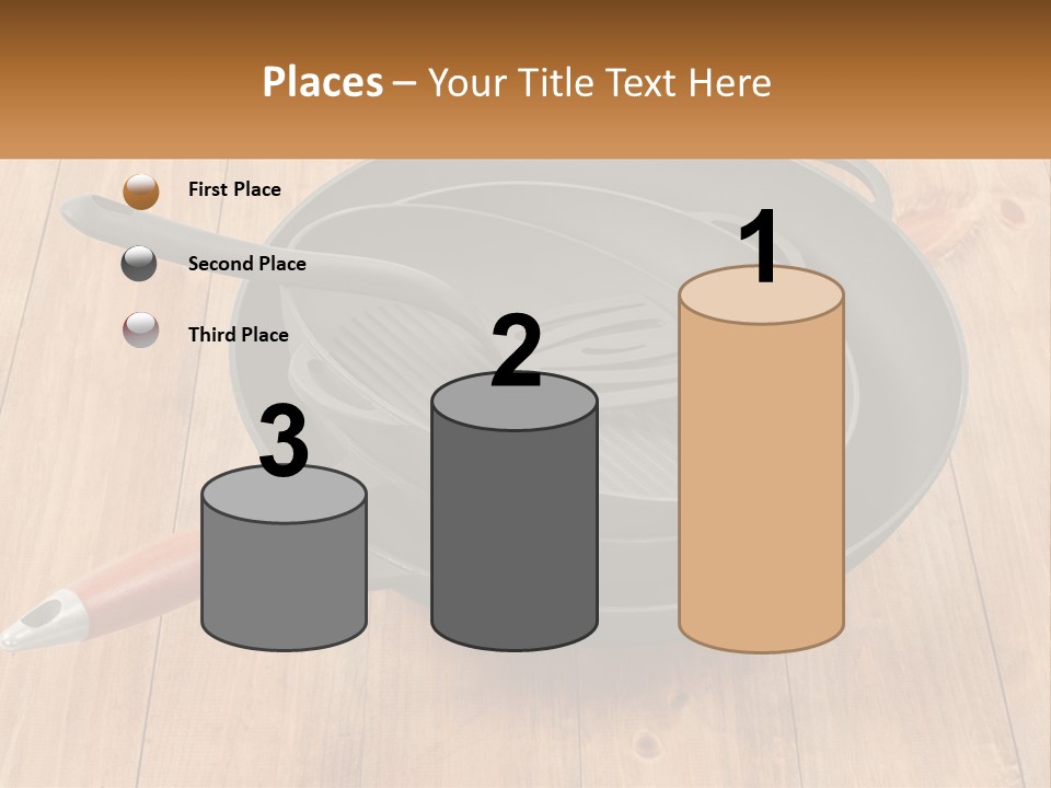 A Frying Pan With A Spatula On Top Of It PowerPoint Template