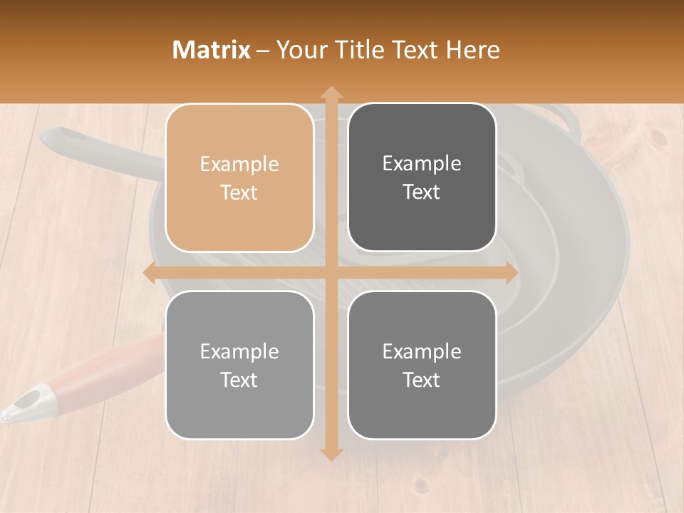 A Frying Pan With A Spatula On Top Of It PowerPoint Template