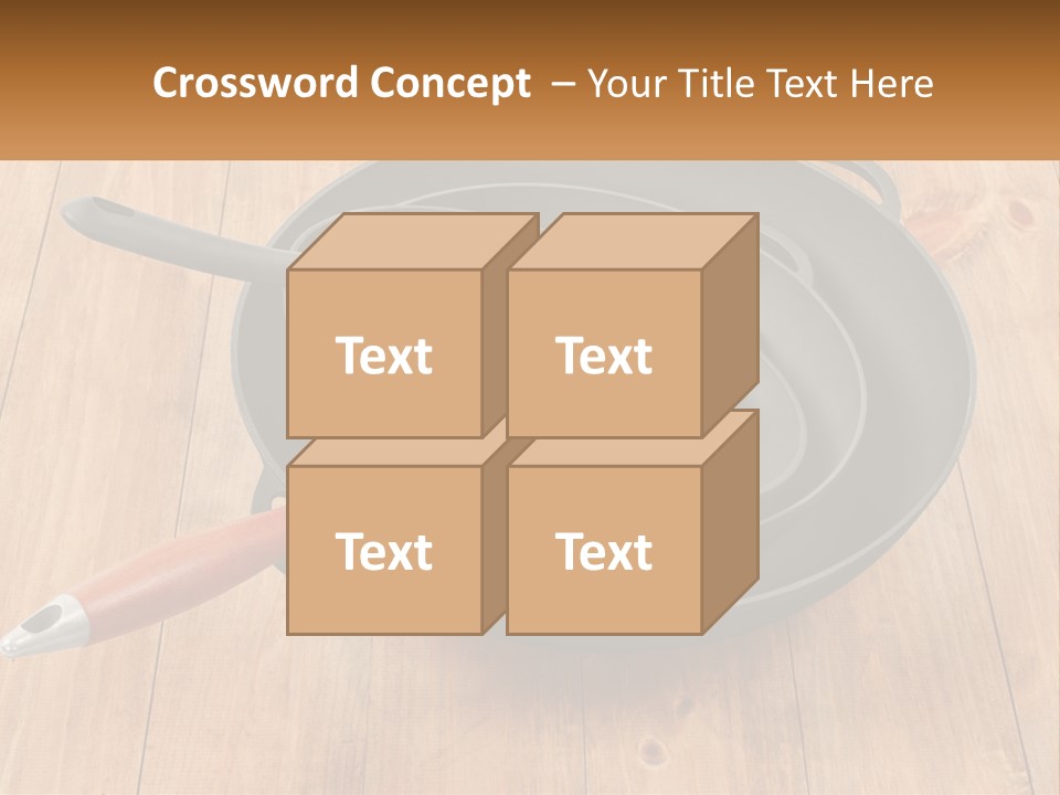 A Frying Pan With A Spatula On Top Of It PowerPoint Template