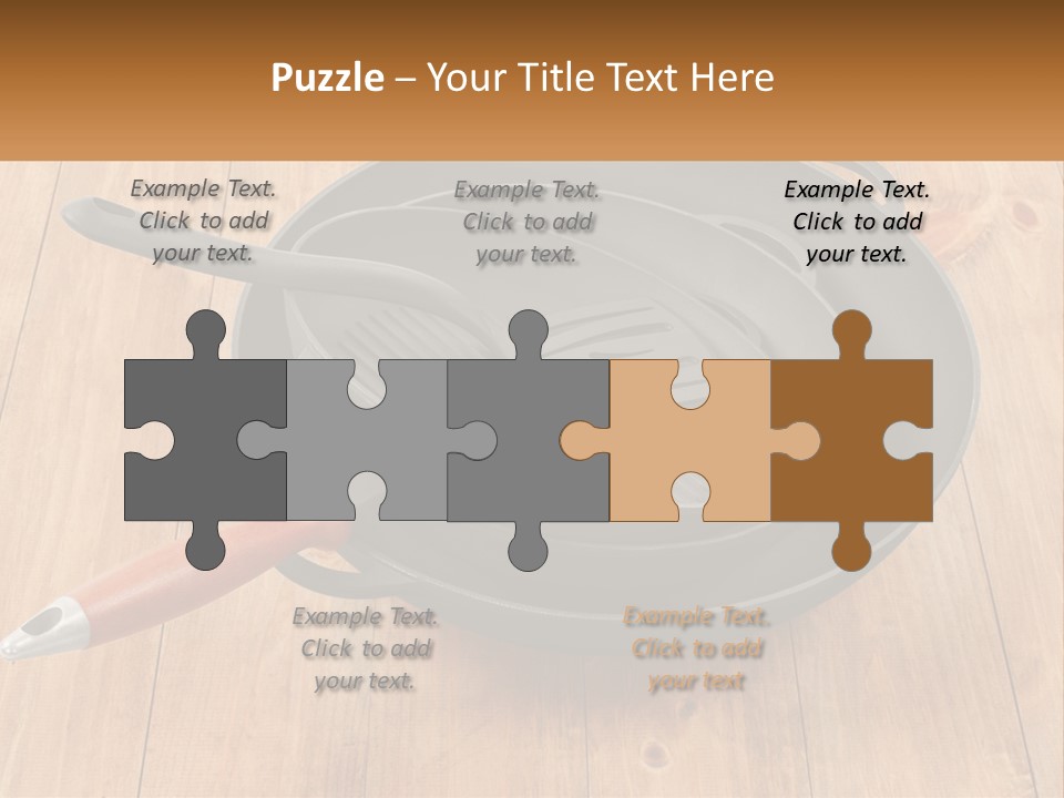 A Frying Pan With A Spatula On Top Of It PowerPoint Template