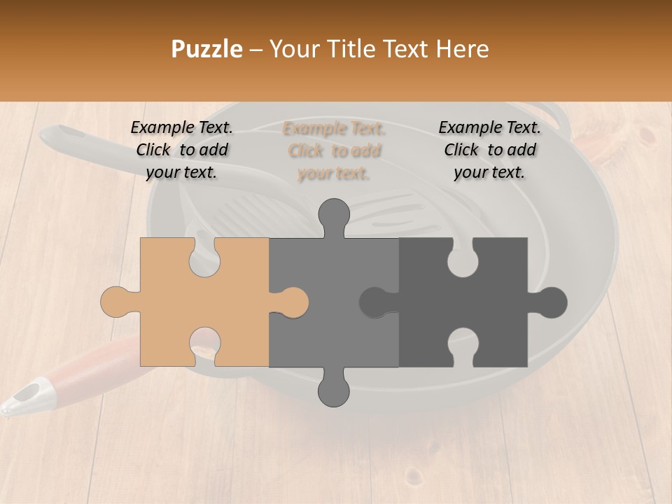 A Frying Pan With A Spatula On Top Of It PowerPoint Template