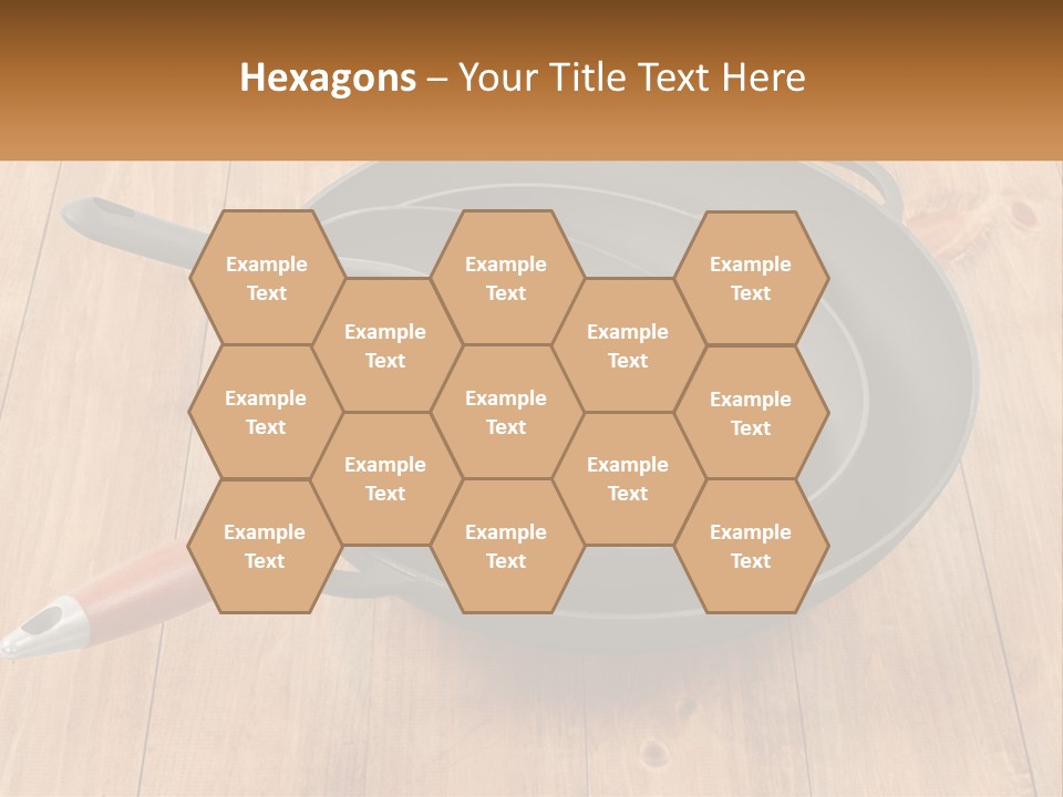 A Frying Pan With A Spatula On Top Of It PowerPoint Template