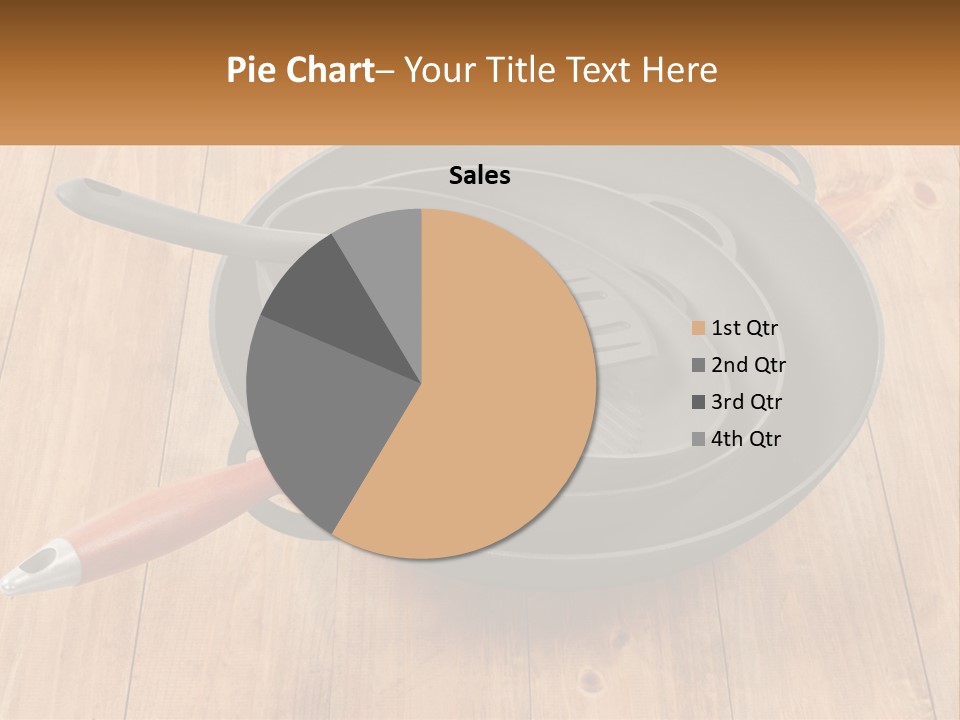 A Frying Pan With A Spatula On Top Of It PowerPoint Template