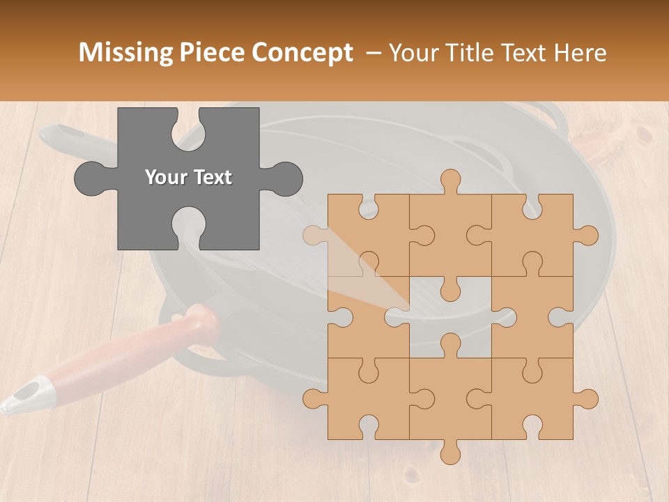 A Frying Pan With A Spatula On Top Of It PowerPoint Template