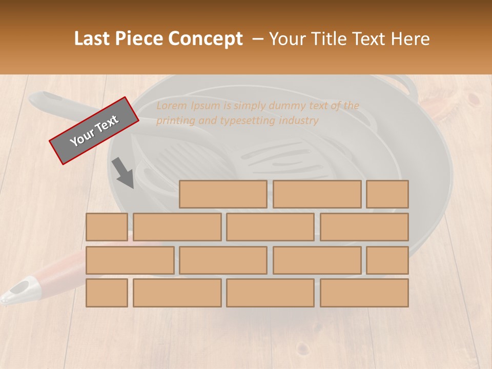 A Frying Pan With A Spatula On Top Of It PowerPoint Template