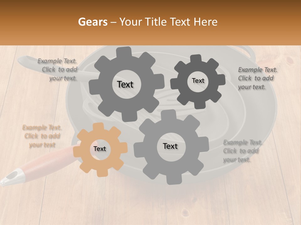 A Frying Pan With A Spatula On Top Of It PowerPoint Template
